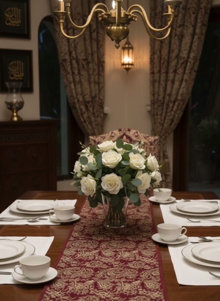 Premium White Porcelain Tea Cup & Saucer Set of 6 – Elegant Gold Rim Classic Design - Image 2